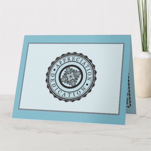 Carte Couleur personnalisée 10 ans de bourse de service (Devant)