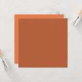 Carte Couleur solide Brown rouille rustique (Devant/Arrière en situation)