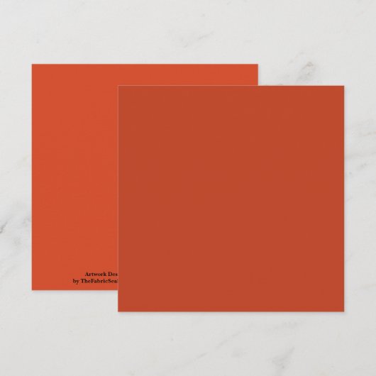 Carte Couleur solide du Citrouille Burnt rouillé (Devant / Derrière)