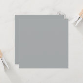 Carte Couleur solide hiver argent de Noël classique (Devant/Arrière en situation)