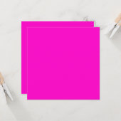 Carte Couleur solide rose chaud (Devant/Arrière en situation)