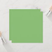 Carte Couleur solide verte à la noix de pistache (Devant/Arrière en situation)