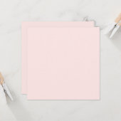 Carte Couleur Uni Pêche Pastel Doux  (Devant/Arrière en situation)