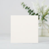 Carte Couleur unie blanche florale crémeuse (Debout devant)