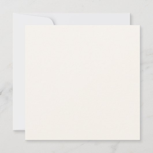 Carte Couleur unie blanche florale crémeuse (Devant)