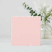 Carte Couleur unie rose pâle blush (Debout devant)