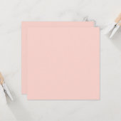 Carte Couleur unie rose pâle blush (Devant/Arrière en situation)