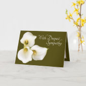 Carte Couleur vert olive Arrière - plan Calla Lilies Sym (Fleur jaune)