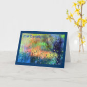 Carte Couleurs automnales à travers une fenêtre pluvieus (Fleur jaune)