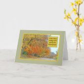 CARTE "COULEURS D'AUTOMNE LE LONG DE LA ROUTE DU PAYS" (Fleur jaune)