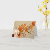 Carte Couleurs d'automne vides (Fleur jaune)