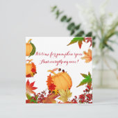 Carte Couleurs de automne citrouille épice Berry rouge F (Debout devant)