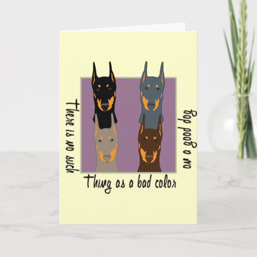 Carte Couleurs de dobermann (Devant)