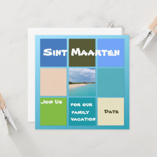 Carte Couleurs de la plage de St. Maarten