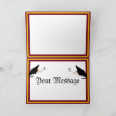 Carte Couleurs de l'école or et rouge pour le diplômé (Intérieur)