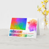 Carte Couleurs de Noël arc-en-ciel (Fleur jaune)