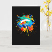 Carte Couleurs de parachute Skydiver Skydiver (Fleur jaune)