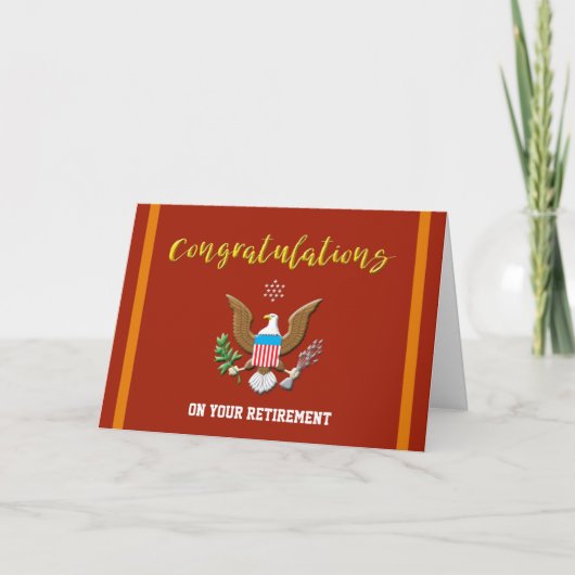 Carte Couleurs de retraite des marines militaires emblèm (Devant)