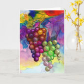 Carte Couleurs de vigne d'automne (Fleur jaune)