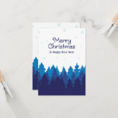 Carte Couleurs d'hiver Salons de Noël (Devant/Arrière en situation)