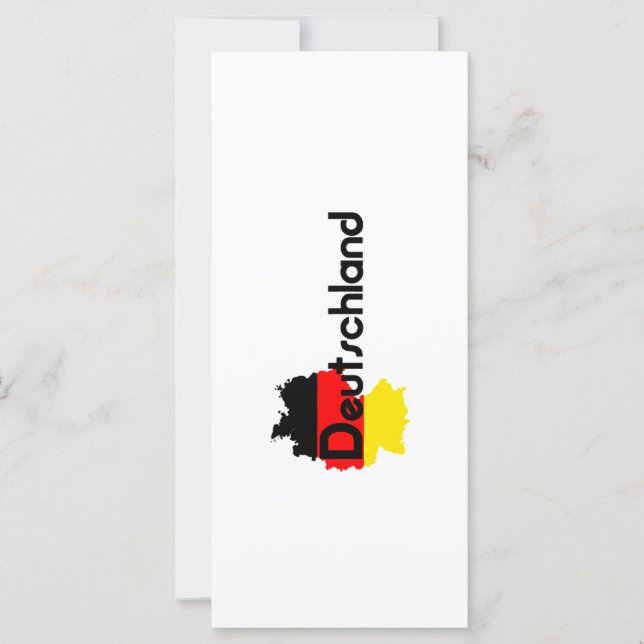 Carte Couleurs du drapeau Deutschland ! (Devant)