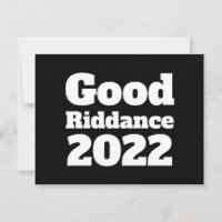 Couleurs et texte personnalisés Bonne Riddance 202