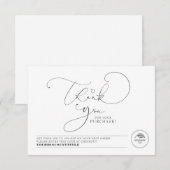 Carte Couleurs modifiables Élégant Merci d'affaires doux (Devant / Derrière)