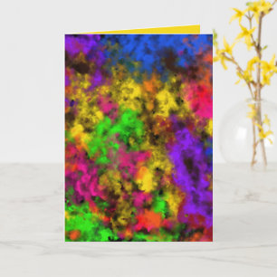 Carte Couleurs Néon Acrylique Tache d'Encres Éclaboussur