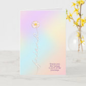 Carte couleurs pastel et marguerite pour ami merci (Fleur jaune)