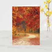 Carte Couleurs saisonnières de l'automne (Fleur jaune)