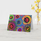 Carte Couleurs sonores Psychédélique (Fleur jaune)