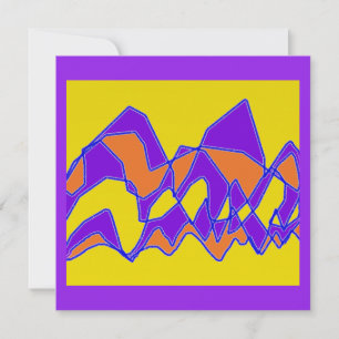 Carte Couleurs violet et moutarde en rotin d'art