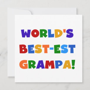 Carte Couleurs vives les meilleurs cadeaux de Grampa au