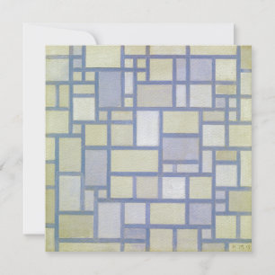 Carte Couleurs vives Lignes gris Piet Mondrian