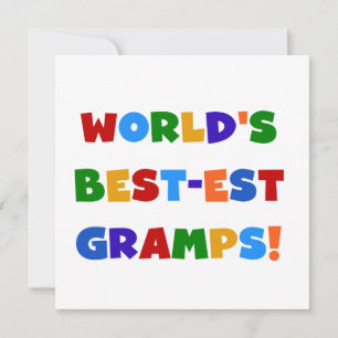 Carte Couleurs vives Meilleurs Cadeaux Gramps du monde