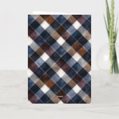 Carte Country Bleu Rouge Blanc Carrés Cheval Noël (Dos)