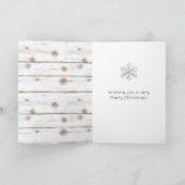 Carte Country Christmas Trees Snow Teddy Bear Window (Intérieur)