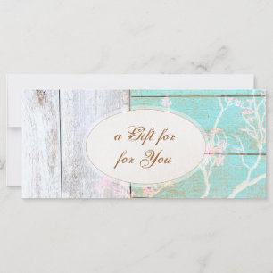 Carte Country Vintage, Wood Boutique Certificat cadeau