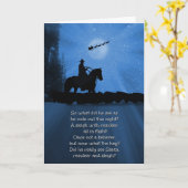 Carte Country Western Cowboy Noël (Fleur jaune)