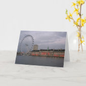 Carte County Hall et London Eye Greeting Card (Fleur jaune)