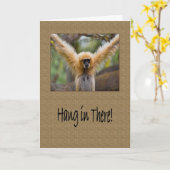 Carte Coup chez là le singe de gibbon avec la diffusion (Fleur jaune)