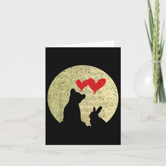 Carte Coup De Lapin Bear Amour Anneau Mariage Relation V (Devant)