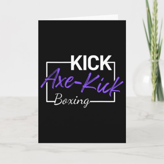 Carte Coup de pied de hache de kickboxing (Devant)