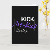 Carte Coup de pied de hache de kickboxing (Fleur jaune)