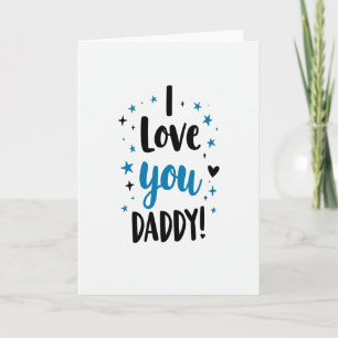 Carte "Coup de pinceau Je t'aime Papa"
