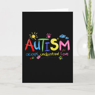 Carte Coup de pinceau Sensibilisation à l'autisme Accept