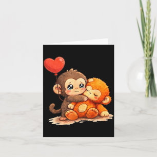 Carte Coup de singe bébé mignon bébé animal drôle grand