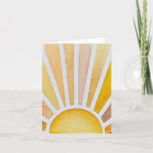 Carte Coup de soleil en or jaune - plié blanc - Toutes l