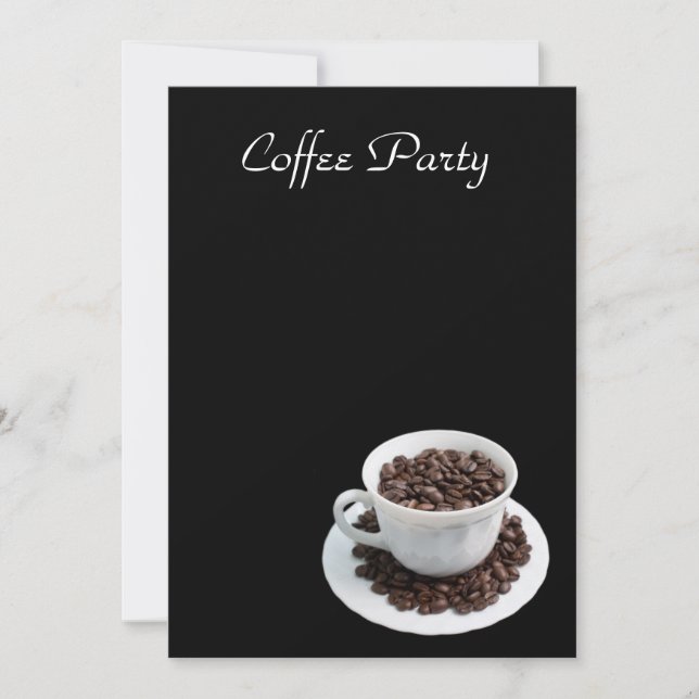 Carte Coupe avec haricots à café (Devant)