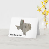 Carte Coupe-circuit en bois du Texas avec le coeur (Fleur jaune)